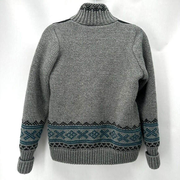 Descente Fair Isle Knit Jacket Insulated Womens XS Winter Active Outdoor Preppy - Picture 6 of 9